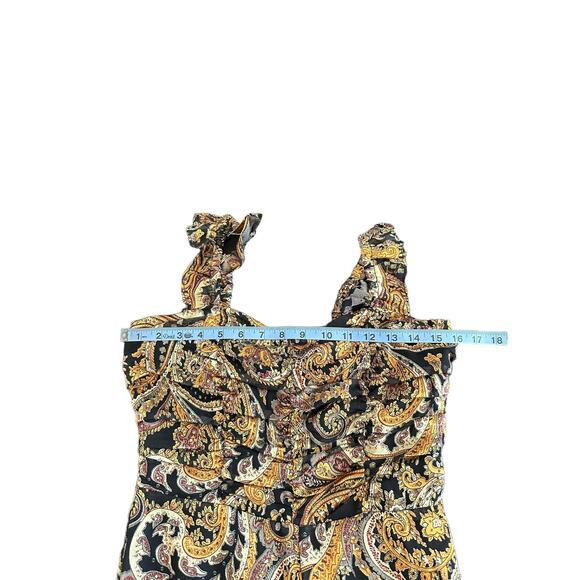 House of Harlow Revolve Gold Black Paisley Night Out Samaya Jumpsuit Size XS - Picture 12 of 15